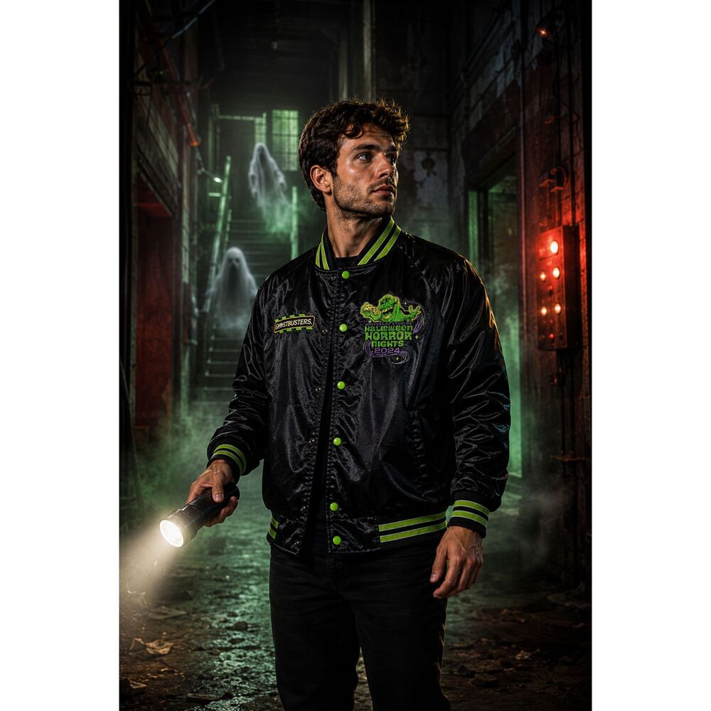 Halloween Horror Nights 2024 HHN33 Ghostbusters Retro Bomber Jacket Size S
